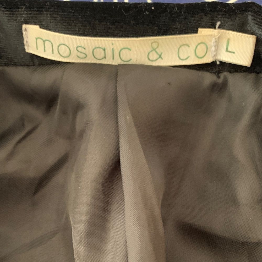Mosaic & Co Black Velour Blazer/Skirt 2PC Set Size L - Picture 9 of 11